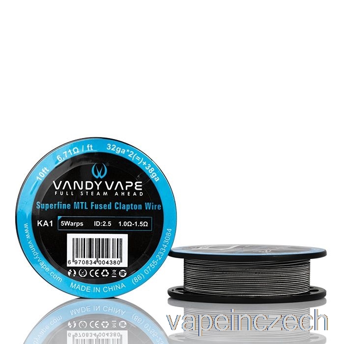 Vandy Vape Superfine Mtl Drátové Cívky - 10 Stop 6,71 Ohm A1 Tavený Clapton Wire Vape Bez Nikotinu